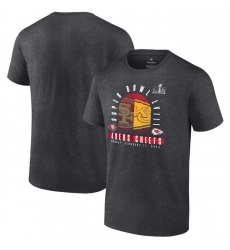 Men Heather Charcoal San Francisco 49ers Vs Kansas City Chiefs Super Bowl LVIII Matchup Final Battle T Shirt Men Heather Charcoal San Francisco 49ers Vs Kansas City Chiefs Super Bowl LVIII Matchup Final Battle T Shirt