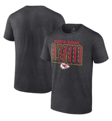 Men Kansas City Chiefs Heather Charcoal Super Bowl LVIII Local Team T Shirt Men Kansas City Chiefs Heather Charcoal Super Bowl LVIII Local Team T Shirt