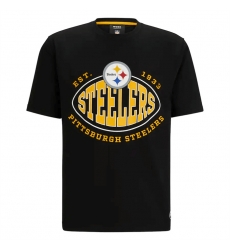 Men Pittsburgh Steelers Black BOSS X Trap T Shirt Men Pittsburgh Steelers Black BOSS X Trap T Shirt