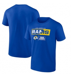 Men Los Angeles Rams Blue X Bud Light T Shirt Men Los Angeles Rams Blue X Bud Light T Shirt