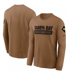 Men Tampa Bay Buccaneers 2023 Brown Salute To Service Long Sleeve T Shirt Men Tampa Bay Buccaneers 2023 Brown Salute To Service Long Sleeve T Shirt