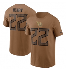 Men Tennessee Titans 22 Derrick Henry 2023 Brown Salute To Service Name 26 Number T Shirt Men Tennessee Titans 22 Derrick Henry 2023 Brown Salute To Service Name 26 Number T Shirt