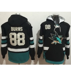 Men San Jose Sharks 88 Brent Burns Black Name 26 Number Pullover NHL Hoodie Men San Jose Sharks 88 Brent Burns Black Name 26 Number Pullover NHL Hoodie