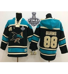 Men San Jose Sharks 88 Brent Burns Black Sawyer Hooded Sweatshirt 2016 Stanley Cup Final Patch Stitched NHL Jersey Men San Jose Sharks 88 Brent Burns Black Sawyer Hooded Sweatshirt 2016 Stanley Cup Final Patch Stitched NHL Jersey
