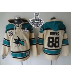 Men San Jose Sharks 88 Brent Burns Cream Sawyer Hooded Sweatshirt 2016 Stanley Cup Final Patch Stitched NHL Jersey Men San Jose Sharks 88 Brent Burns Cream Sawyer Hooded Sweatshirt 2016 Stanley Cup Final Patch Stitched NHL Jersey