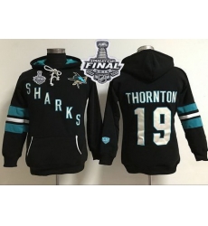 San Jose Sharks 19 Joe Thornton Black 2016 Stanley Cup Final Patch Women Old Time Heidi Hoodie NHL Hoodie San Jose Sharks 19 Joe Thornton Black 2016 Stanley Cup Final Patch Women Old Time Heidi Hoodie NHL Hoodie