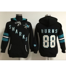 San Jose Sharks 88 Brent Burns Black Women Old Time Heidi Hoodie NHL Hoodie San Jose Sharks 88 Brent Burns Black Women Old Time Heidi Hoodie NHL Hoodie