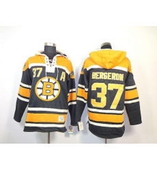Bruins #37 Patrice Bergeron Black Sawyer Hooded Sweatshirt Stitched NHL Jersey Bruins #37 Patrice Bergeron Black Sawyer Hooded Sweatshirt Stitched NHL Jersey