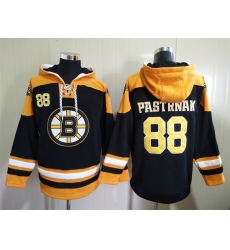Men's Boston Bruins #88 David Pastrnak Black Ageless Must-Have Lace-Up Pullover Hoodie Men's Boston Bruins #88 David Pastrnak Black Ageless Must-Have Lace-Up Pullover Hoodie