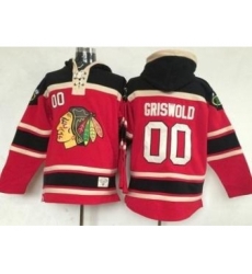 Chicago Blackhawks #00 Clark Griswold Red Lace-Up NHL Jersey Hoodie Chicago Blackhawks #00 Clark Griswold Red Lace-Up NHL Jersey Hoodie