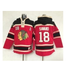Chicago Blackhawks #18 Denis Savard Red Lace-Up NHL Jersey Hoodie Chicago Blackhawks #18 Denis Savard Red Lace-Up NHL Jersey Hoodie