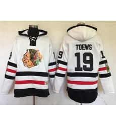 Men Chicago Blackhawks 19 Jonathan Toews White Sawyer Hooded Sweatshirt 2017 Winter Classic Stitched NHL Jersey Men Chicago Blackhawks 19 Jonathan Toews White Sawyer Hooded Sweatshirt 2017 Winter Classic Stitched NHL Jersey