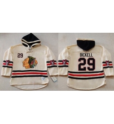 Men Chicago Blackhawks 29 Bryan Bickell Cream Heavyweight Pullover Hoodie Stitched NHL Jersey Men Chicago Blackhawks 29 Bryan Bickell Cream Heavyweight Pullover Hoodie Stitched NHL Jersey