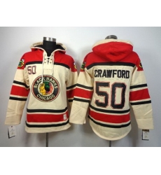 Men Chicago Blackhawks 50 Corey Crawford Gream Sawyer Hooded Sweatshirt Stitched NHL Jersey Men Chicago Blackhawks 50 Corey Crawford Gream Sawyer Hooded Sweatshirt Stitched NHL Jersey