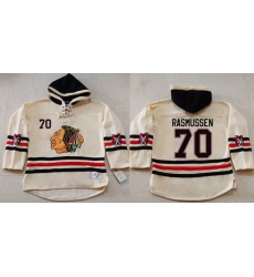 Men Chicago Blackhawks 70 Dennis Rasmussen Cream Heavyweight Pullover Hoodie Stitched NHL Jersey Men Chicago Blackhawks 70 Dennis Rasmussen Cream Heavyweight Pullover Hoodie Stitched NHL Jersey