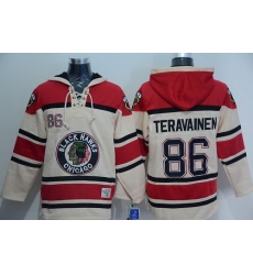 Men Chicago Blackhawks 86 Teuvo Teravainen Cream Sawyer Hooded Sweatshirt Stitched NHL Jersey Men Chicago Blackhawks 86 Teuvo Teravainen Cream Sawyer Hooded Sweatshirt Stitched NHL Jersey