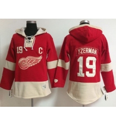 Detroit Red Wings 19 Steve Yzerman Red Women Old Time Lacer NHL Hoodie Detroit Red Wings 19 Steve Yzerman Red Women Old Time Lacer NHL Hoodie