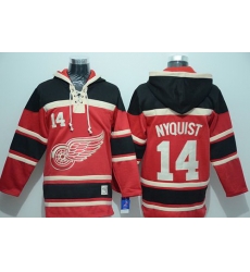 Men Detroit Red Wings 14 Gustav Nyquist Red Sawyer Hooded Sweatshirt Stitched NHL Jersey Men Detroit Red Wings 14 Gustav Nyquist Red Sawyer Hooded Sweatshirt Stitched NHL Jersey