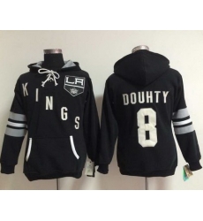 Los Angeles Kings 8 Drew Doughty Black Women Old Time Heidi Hoodie Los Angeles Kings 8 Drew Doughty Black Women Old Time Heidi Hoodie