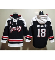 Men New Jersey Devils 18 Dawson Mercer Black Stitched Hoody Men New Jersey Devils 18 Dawson Mercer Black Stitched Hoody