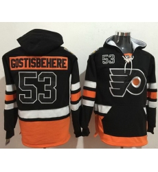 Men Philadelphia Flyers 53 Shayne Gostisbehere Black Name 26 Number Pullover NHL Hoodie Men Philadelphia Flyers 53 Shayne Gostisbehere Black Name 26 Number Pullover NHL Hoodie