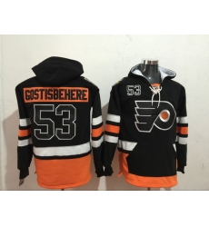 Men's Philadelphia Flyers 53 Shayne Gostisbehere Black Stitched Hoody Men's Philadelphia Flyers 53 Shayne Gostisbehere Black Stitched Hoody