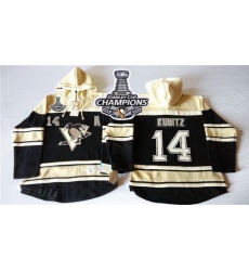 Men Pittsburgh Penguins 14 Chris Kunitz Black Sawyer Hooded Sweatshirt 2016 Stanley Cup Champions Stitched NHL Jersey Men Pittsburgh Penguins 14 Chris Kunitz Black Sawyer Hooded Sweatshirt 2016 Stanley Cup Champions Stitched NHL Jersey