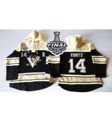 Men Pittsburgh Penguins 14 Chris Kunitz Black Sawyer Hooded Sweatshirt 2017 Stanley Cup Final Patch Stitched NHL Jersey Men Pittsburgh Penguins 14 Chris Kunitz Black Sawyer Hooded Sweatshirt 2017 Stanley Cup Final Patch Stitched NHL Jersey