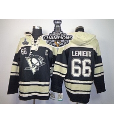 Men Pittsburgh Penguins 66 Mario Lemieux Black Sawyer Hooded Sweatshirt 2016 Stanley Cup Champions Stitched NHL Jersey Men Pittsburgh Penguins 66 Mario Lemieux Black Sawyer Hooded Sweatshirt 2016 Stanley Cup Champions Stitched NHL Jersey