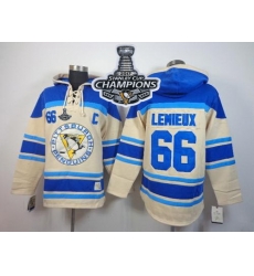 Men Pittsburgh Penguins 66 Mario Lemieux Cream Sawyer Hooded Sweatshirt 2017 Stanley Cup Finals Champions Stitched NHL Jersey Men Pittsburgh Penguins 66 Mario Lemieux Cream Sawyer Hooded Sweatshirt 2017 Stanley Cup Finals Champions Stitched NHL Jersey