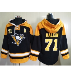 Men Pittsburgh Penguins Evgeni Malkin 71 Black Stitched NHL Hoodie Men Pittsburgh Penguins Evgeni Malkin 71 Black Stitched NHL Hoodie