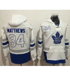 Men Toronto Maple Leafs 34 Auston Matthews White Name 26 Number Pullover NHL Hoodie Men Toronto Maple Leafs 34 Auston Matthews White Name 26 Number Pullover NHL Hoodie