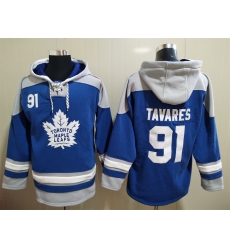 Men Toronto Maple Leafs John Tavares 91 Blue Stitched NHL Hoodie Men Toronto Maple Leafs John Tavares 91 Blue Stitched NHL Hoodie