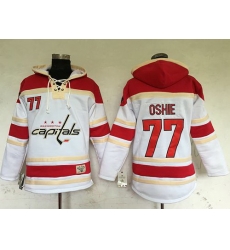 Men Washington Capitals 77 T J Oshie White Sawyer Hooded Sweatshirt Stitched NHL Jersey Men Washington Capitals 77 T J Oshie White Sawyer Hooded Sweatshirt Stitched NHL Jersey
