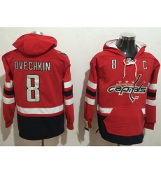 Men Washington Capitals 8 Alex Ovechkin Red Name 26 Number Pullover NHL Hoodie Men Washington Capitals 8 Alex Ovechkin Red Name 26 Number Pullover NHL Hoodie