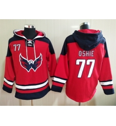 Men's Washington Capitals #77 T.J. Oshie Red Ageless Must-Have Lace-Up Pullover Hoodie Men's Washington Capitals #77 T.J. Oshie Red Ageless Must-Have Lace-Up Pullover Hoodie
