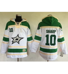 Men Dallas Stars 10 Patrick Sharp White Sawyer Hooded Sweatshirt Stitched NHL Jersey Men Dallas Stars 10 Patrick Sharp White Sawyer Hooded Sweatshirt Stitched NHL Jersey