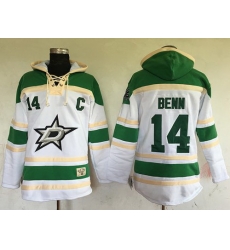 Men Dallas Stars 14 Jamie Benn White Sawyer Hooded Sweatshirt Stitched NHL Jersey Men Dallas Stars 14 Jamie Benn White Sawyer Hooded Sweatshirt Stitched NHL Jersey