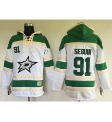 Men Dallas Stars 91 Tyler Seguin White Sawyer Hooded Sweatshirt Stitched NHL Jersey Men Dallas Stars 91 Tyler Seguin White Sawyer Hooded Sweatshirt Stitched NHL Jersey