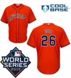 Mens Majestic Houston Astros 26 Anthony Gose Replica Orange Alternate Cool Base Sitched 2019 World Series Patch jersey Mens Majestic Houston Astros 26 Anthony Gose Replica Orange Alternate Cool Base Sitched 2019 World Series Patch jersey