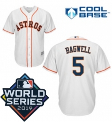 Mens Majestic Houston Astros 5 Jeff Bagwell Replica White Home Cool Base Sitched 2019 World Series Patch Jersey Mens Majestic Houston Astros 5 Jeff Bagwell Replica White Home Cool Base Sitched 2019 World Series Patch Jersey