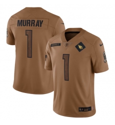 Men Arizona Cardinals 1 Kyler Murray 2023 Brown Salute To Service Limited Stitched Football Jersey Men Arizona Cardinals 1 Kyler Murray 2023 Brown Salute To Service Limited Stitched Football Jersey