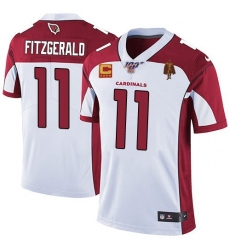 Men Arizona Cardinals 11 Larry Fitzgerald White With C Patch 26 Walter Payton Patch Limited Stitched Jersey Men Arizona Cardinals 11 Larry Fitzgerald White With C Patch 26 Walter Payton Patch Limited Stitched Jersey