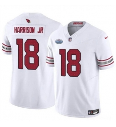 Men Arizona Cardinals 18 Marvin Harrison Jr White 2024 With Draft Patch F U S E Vapor Untouchable Limited Stitched Football Jersey Men Arizona Cardinals 18 Marvin Harrison Jr White 2024 With Draft Patch F U S E Vapor Untouchable Limited Stitched Football Jersey