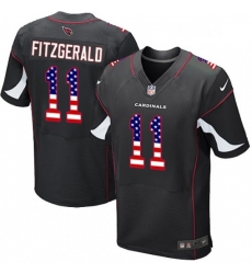 Men Nike Arizona Cardinals 11 Larry Fitzgerald Elite Black Alternate USA Flag Fashion NFL Jersey Men Nike Arizona Cardinals 11 Larry Fitzgerald Elite Black Alternate USA Flag Fashion NFL Jersey