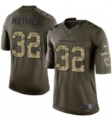 Men Nike Arizona Cardinals 32 Tyrann Mathieu Elite Green Salute to Service NFL Jersey Men Nike Arizona Cardinals 32 Tyrann Mathieu Elite Green Salute to Service NFL Jersey