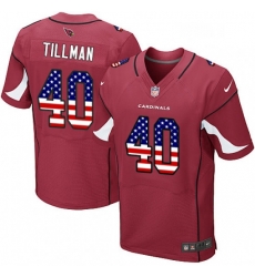 Men Nike Arizona Cardinals 40 Pat Tillman Elite Red Home USA Flag Fashion NFL Jersey Men Nike Arizona Cardinals 40 Pat Tillman Elite Red Home USA Flag Fashion NFL Jersey