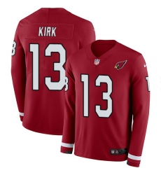 Nike Cardinals #13 Christian Kirk Red Team Color Men Stitched NFL Limited Therma Long Sleeve Jersey Nike Cardinals #13 Christian Kirk Red Team Color Men Stitched NFL Limited Therma Long Sleeve Jersey
