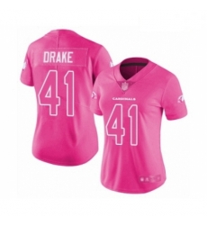Women's Arizona Cardinals #41 Kenyan Drake Limited Pink Rush Fashion Football Jersey Women's Arizona Cardinals #41 Kenyan Drake Limited Pink Rush Fashion Football Jersey