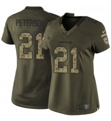 Womens Nike Arizona Cardinals 21 Patrick Peterson Elite Green Salute to Service NFL Jersey Womens Nike Arizona Cardinals 21 Patrick Peterson Elite Green Salute to Service NFL Jersey